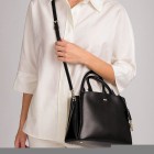 DKNY Δερμάτινη Τσάντα Tote Μαύρη Paige R81D3327