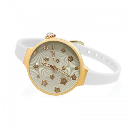 HOOPS Ρολόι Icon Star Crystals White Aqua Rubber Strap