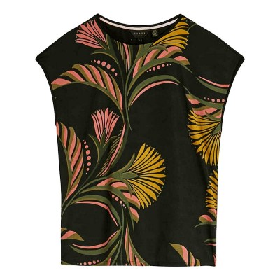 TED BAKER Κοντομάνικο Γυναικείο Top Μαύρο 249722